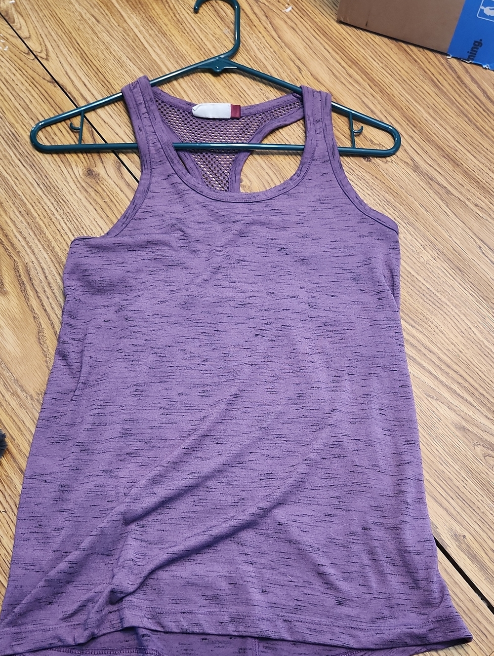 SO Purple Heathered Racerback Tank Top